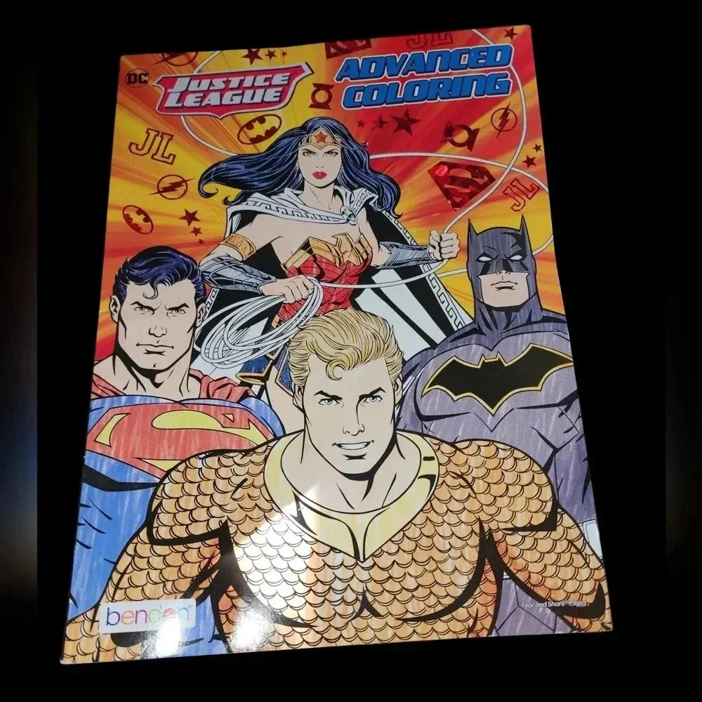 DC Justice League Advanced Coloring Book, 40 Pages, Paperback